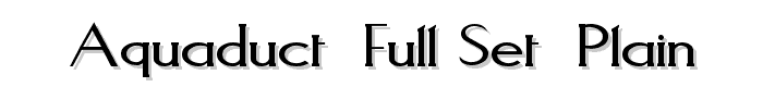 Aquaduct (full set) Plain font